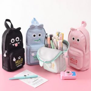 Gifts Shop office ادوات مكتبية Pencil Case Stationery Boy Girl Simple Large Capacity Student Kawaii Bag Cute School Supplies Korean Monster Bag Back To School