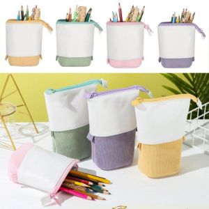 Gifts Shop office ادوات مكتبية Cute Pencil Case Standing Pen Holder Telescopic Makeup Pouch Unfold Pencil Bag Fold Pencil Holder Cosmetics Bag Au12 21 Dropship