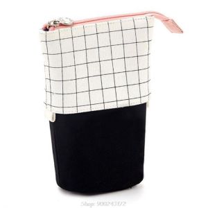 Stand Up Pencil Holder Telescopic Pencil Case Pen Box Stationery Pouch Bag Portable for School S04 20 Dropship
