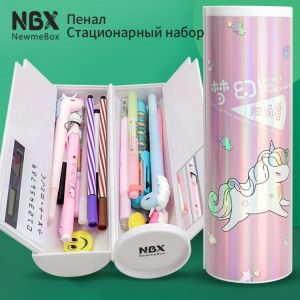 Gifts Shop office ادوات مكتبية Cute Kawaii panda Pencil Case creative stationery box school supplies Pencil Bag new pinkblack Large Capacity Stationery Box set