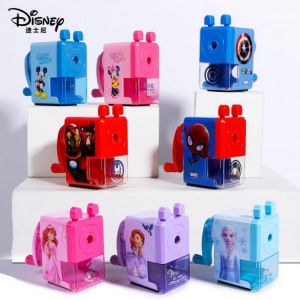 Disney Mickey Minnie Pencil Sharpener Captain America Iron Spider-man Avengers Creative Hand Crank Pencil Sharpener Stationery