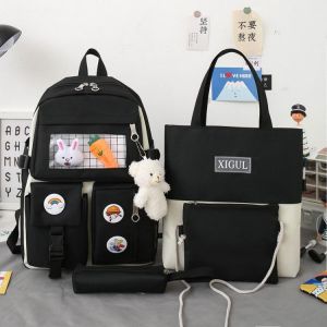 Fashion Women Backpack Kawaii School Bag Mochila Cute Bookbag for Teenager Girls Waterproof Travel Backbag Rucksack 2021 New