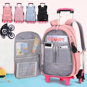 Gifts Shop office ادوات مكتبية ZIRANYU School Wheeled Backpack bag set for girls Trolley Bag with Wheels Student School bag Rolling Backpack Multifunctional