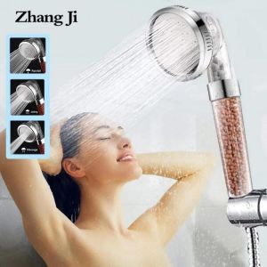 ZhangJi 3 Modi Bad Dusche Einstellbar Jetting Dusche Kopf Hochdruck Wasser Sparen Badezimmer Anion Filter Dusche SPA Düse