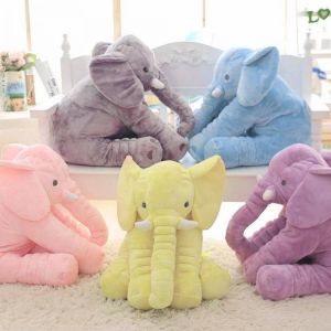40cm/60cm Höhe Große Plüsch Elefant Puppe Spielzeug Kinder Schlafen Zurück Kissen Nette Ausgestopften Elefanten Baby Begleiten